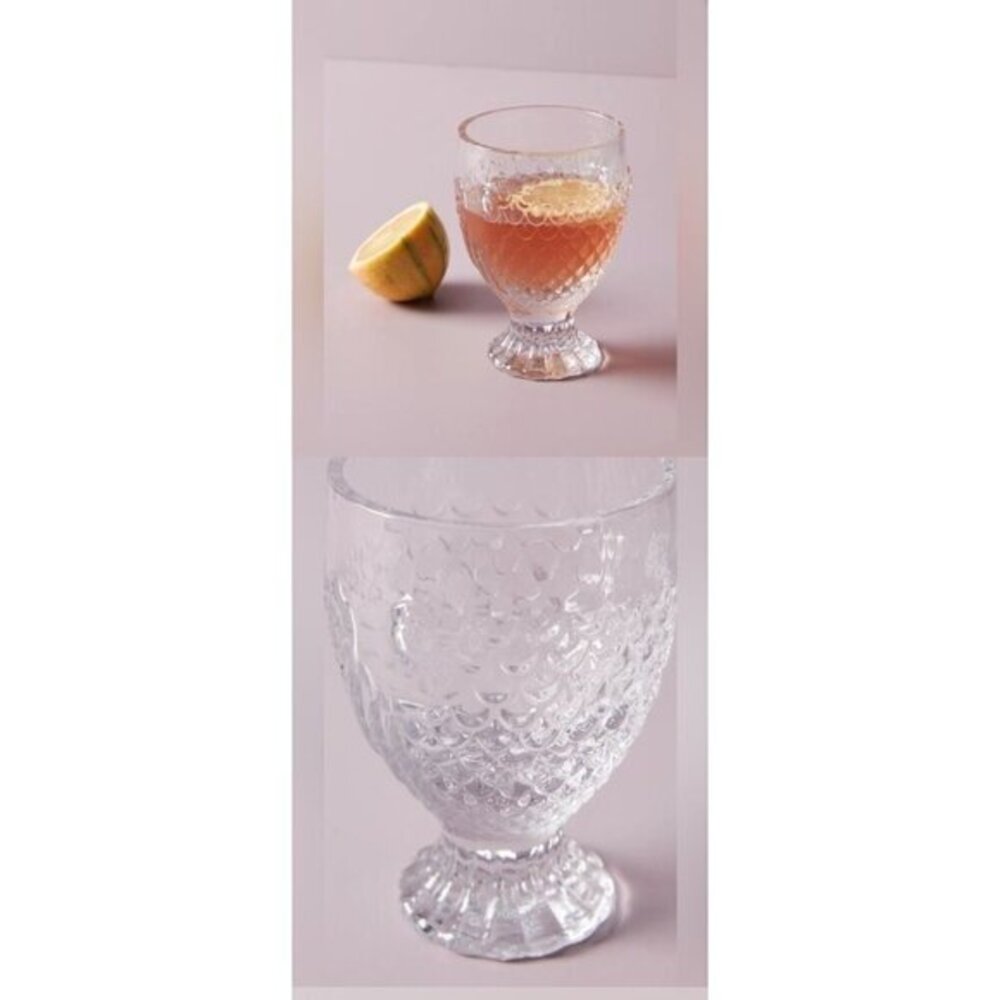 Anthropologie Fresca Fish Glass Cup 10.25 Oz